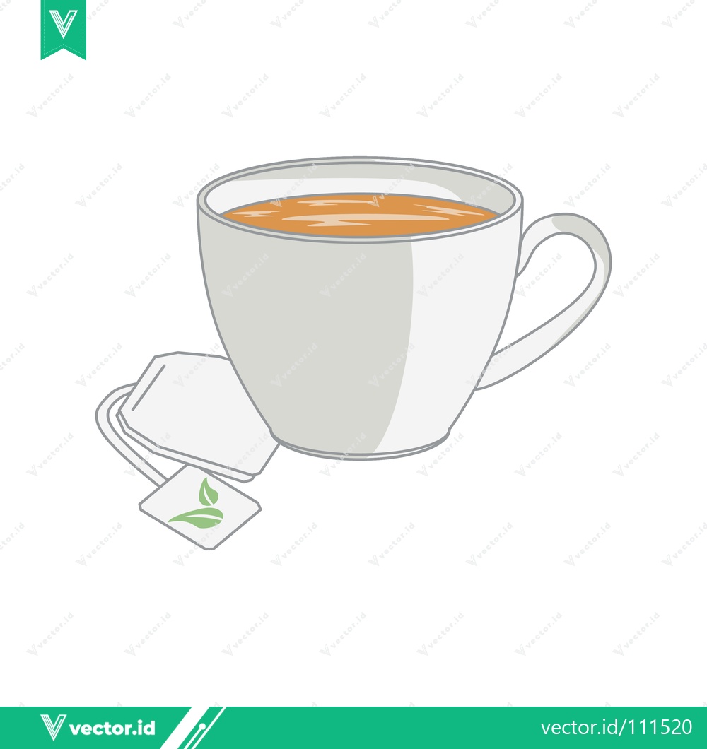 Premium Vector dari A Simple Cup of Tea with Tea Bags