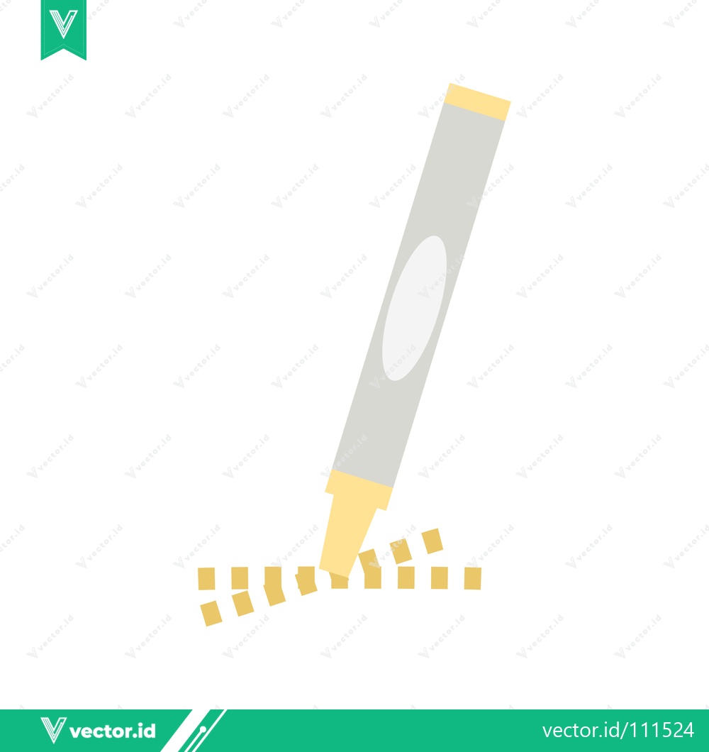 Premium Vector dari Illustration of a yellow highlighter pen drawing a dashed line
