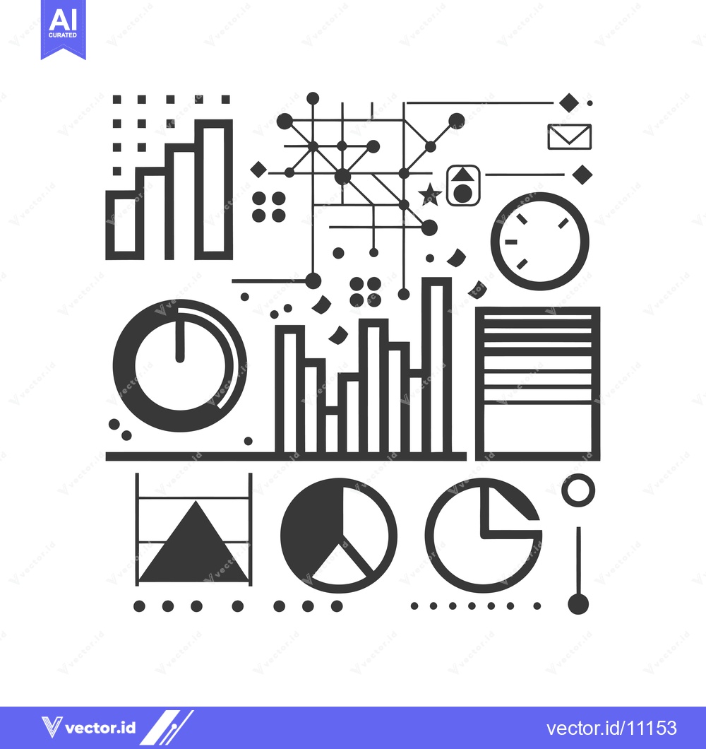 Premium Vector dari Abstract Data Visualization with Geometric Shapes