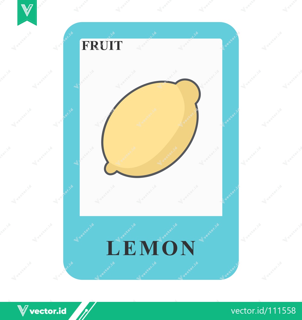 Premium Vector of Illustration of a Lemon Fruit for Educational Purposes