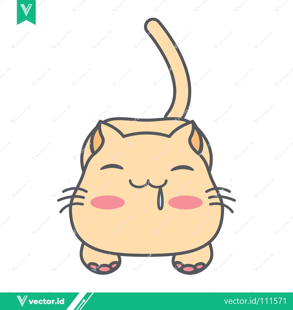 Premium Vector dari Cute Cartoon Cat Illustration