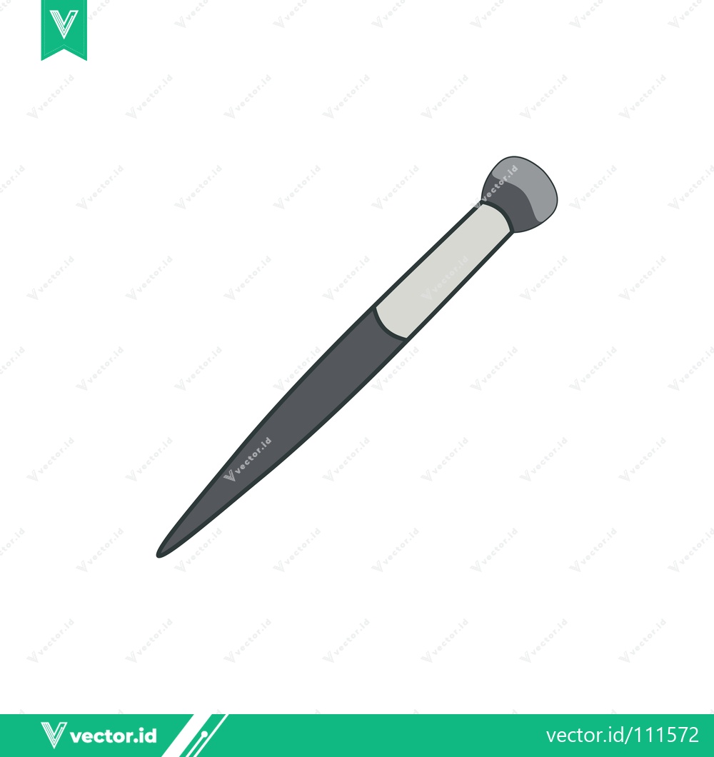 Premium Vector dari Stylized Illustration of a Single Nail on a White Background