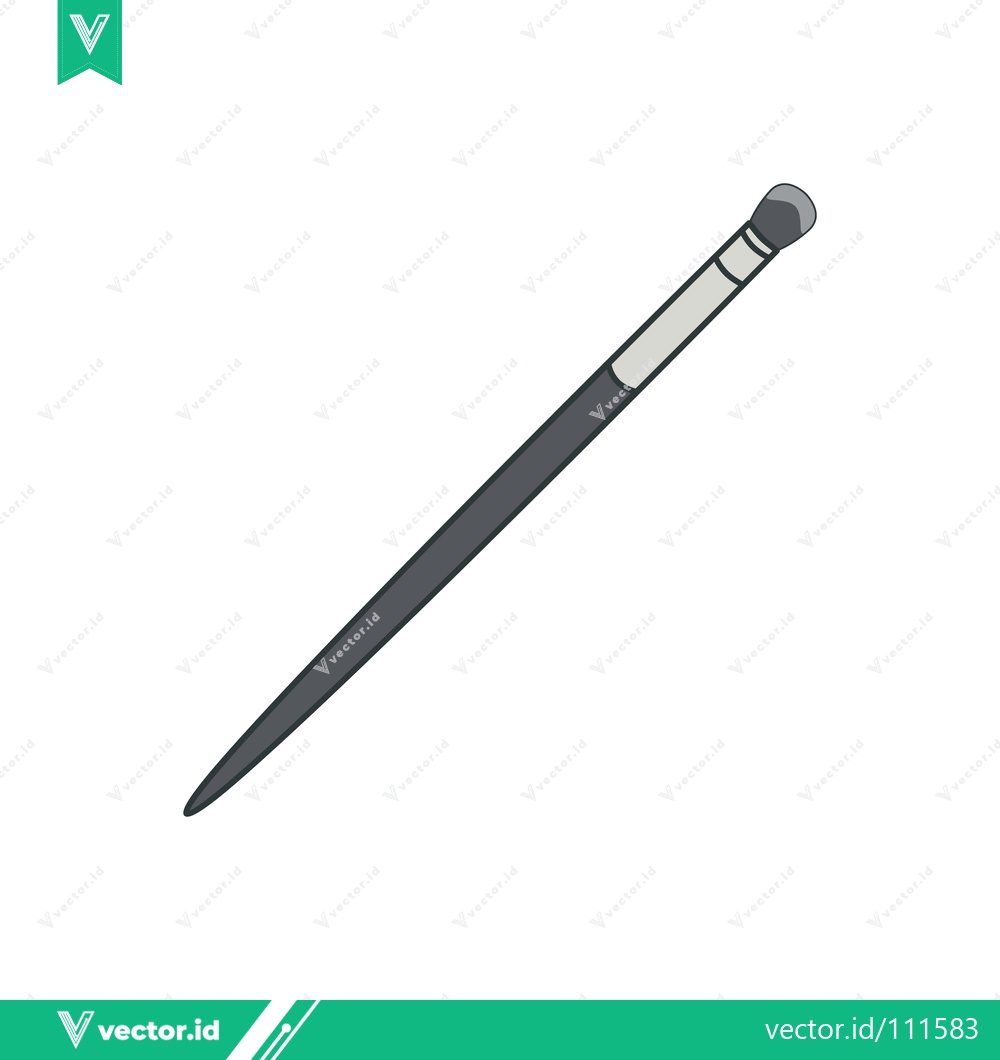 Premium Vector of A minimalist illustration of a makeup brush on a white background