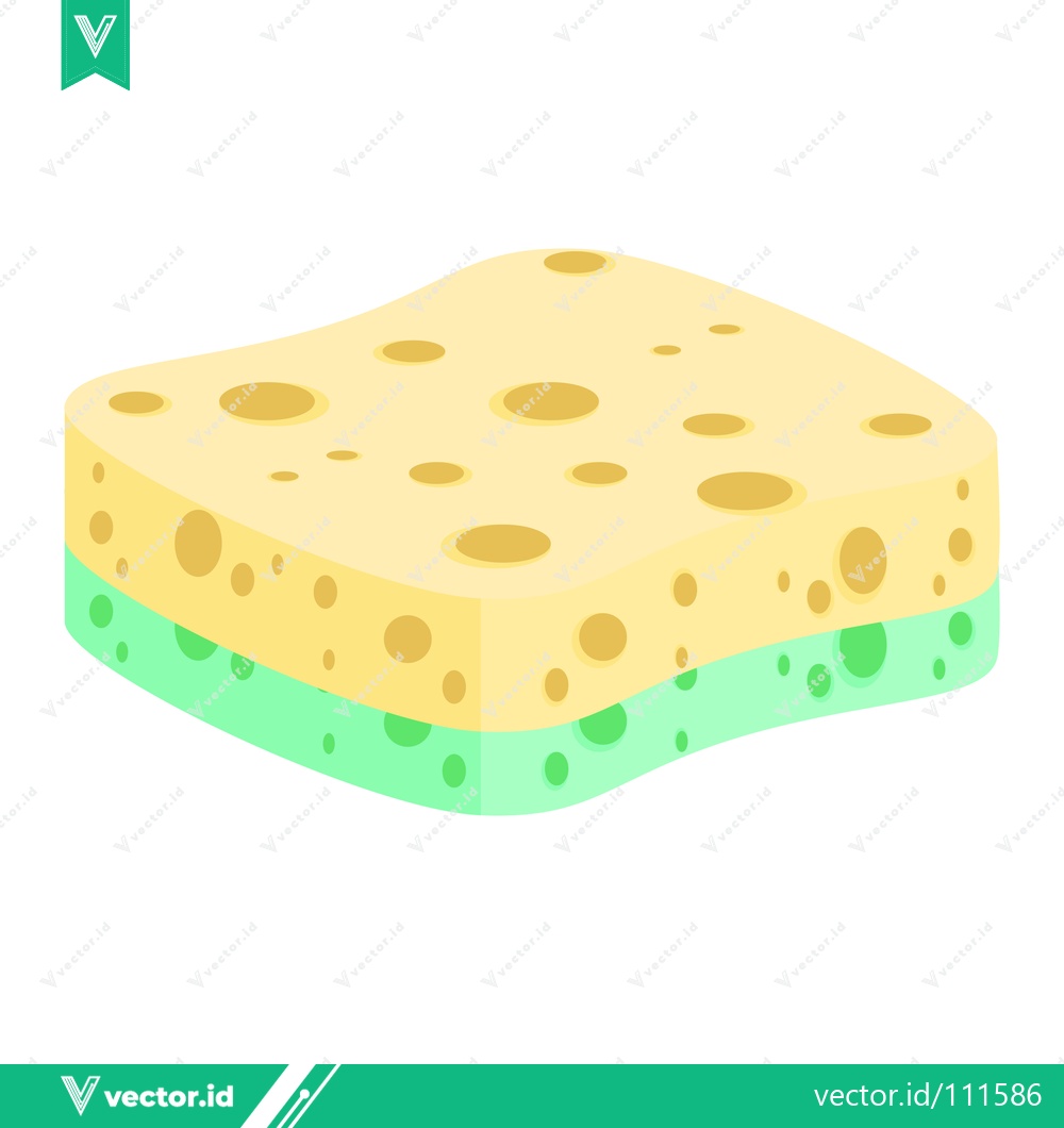 Premium Vector dari Yellow and green sponge for cleaning dishes