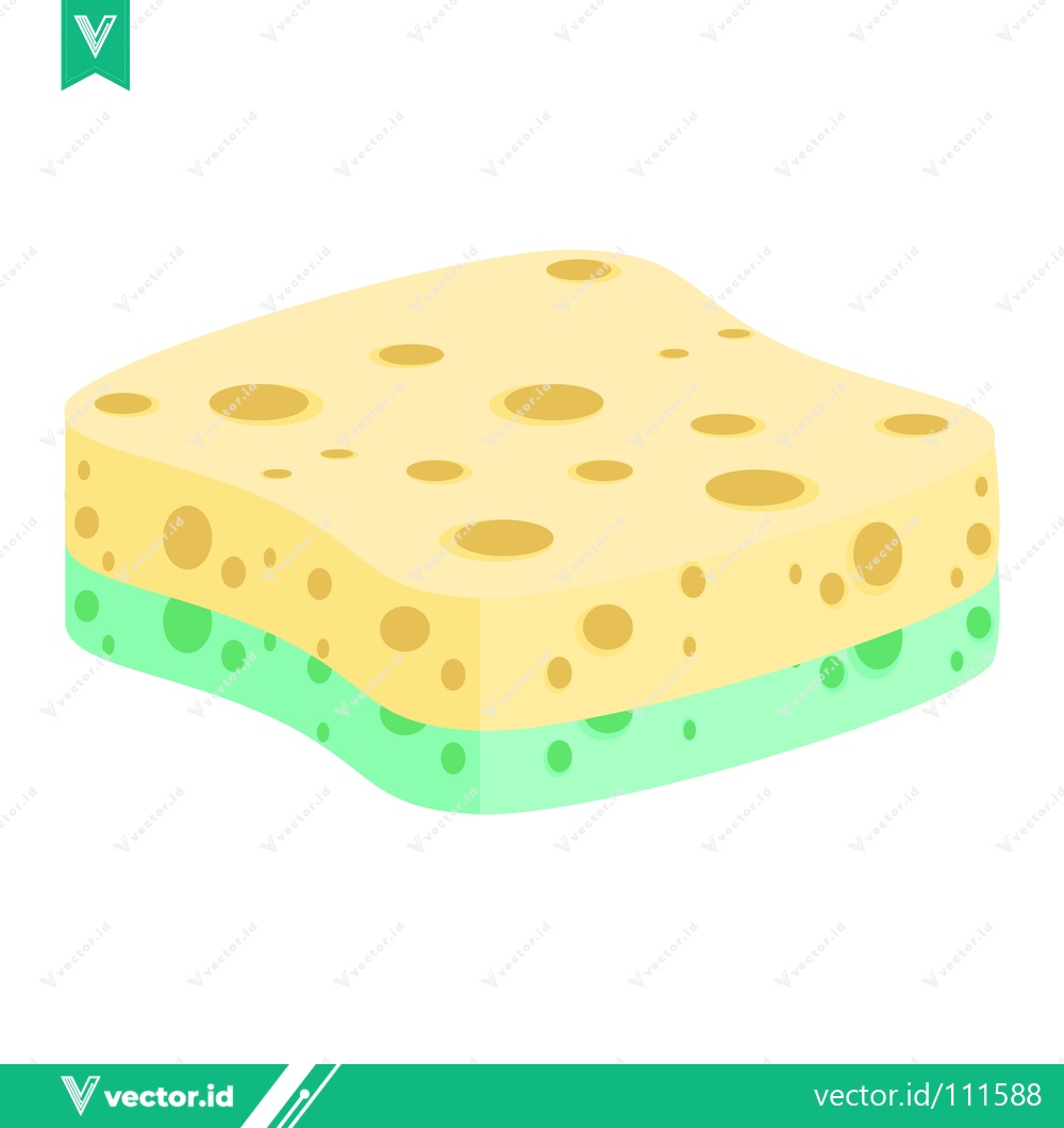 Premium Vector dari Yellow and Green Sponge for Cleaning