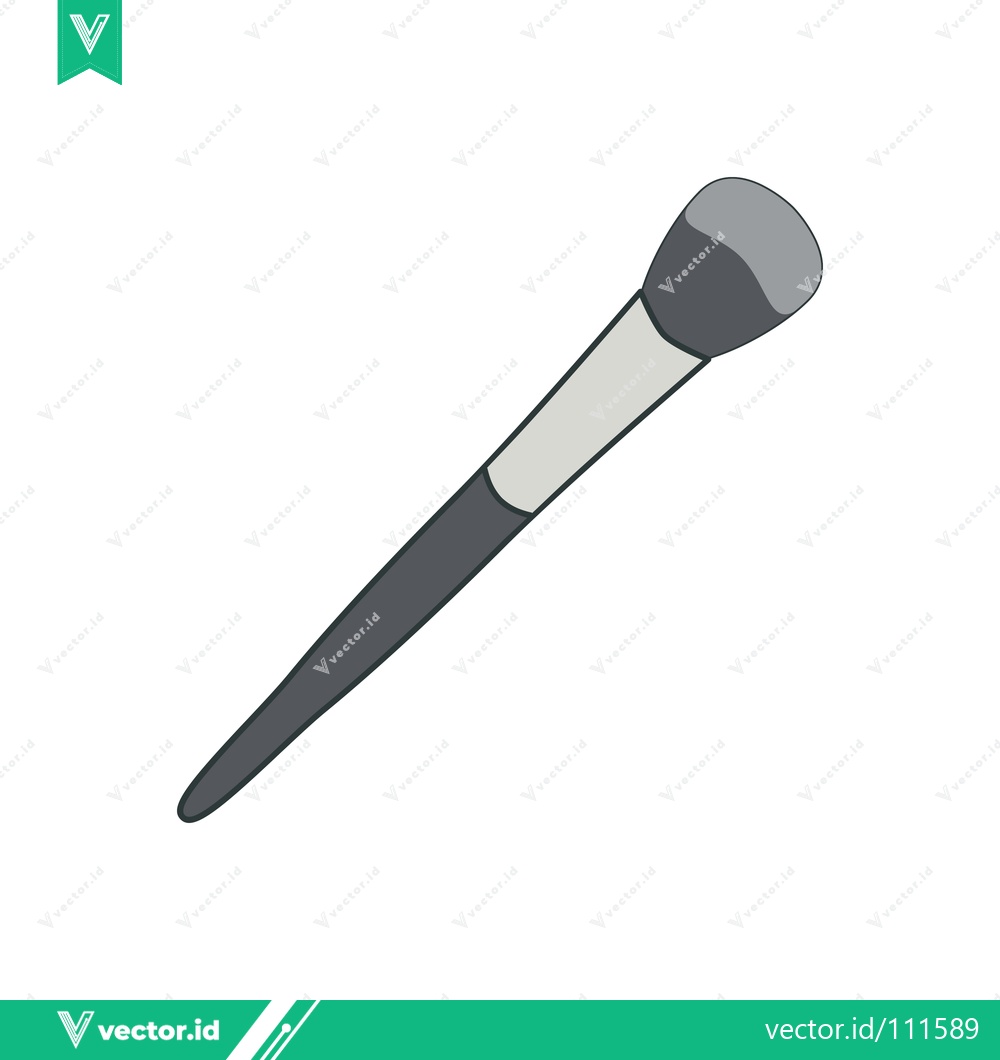 Premium Vector dari Simple Illustration of a Makeup Brush for Beauty Applications