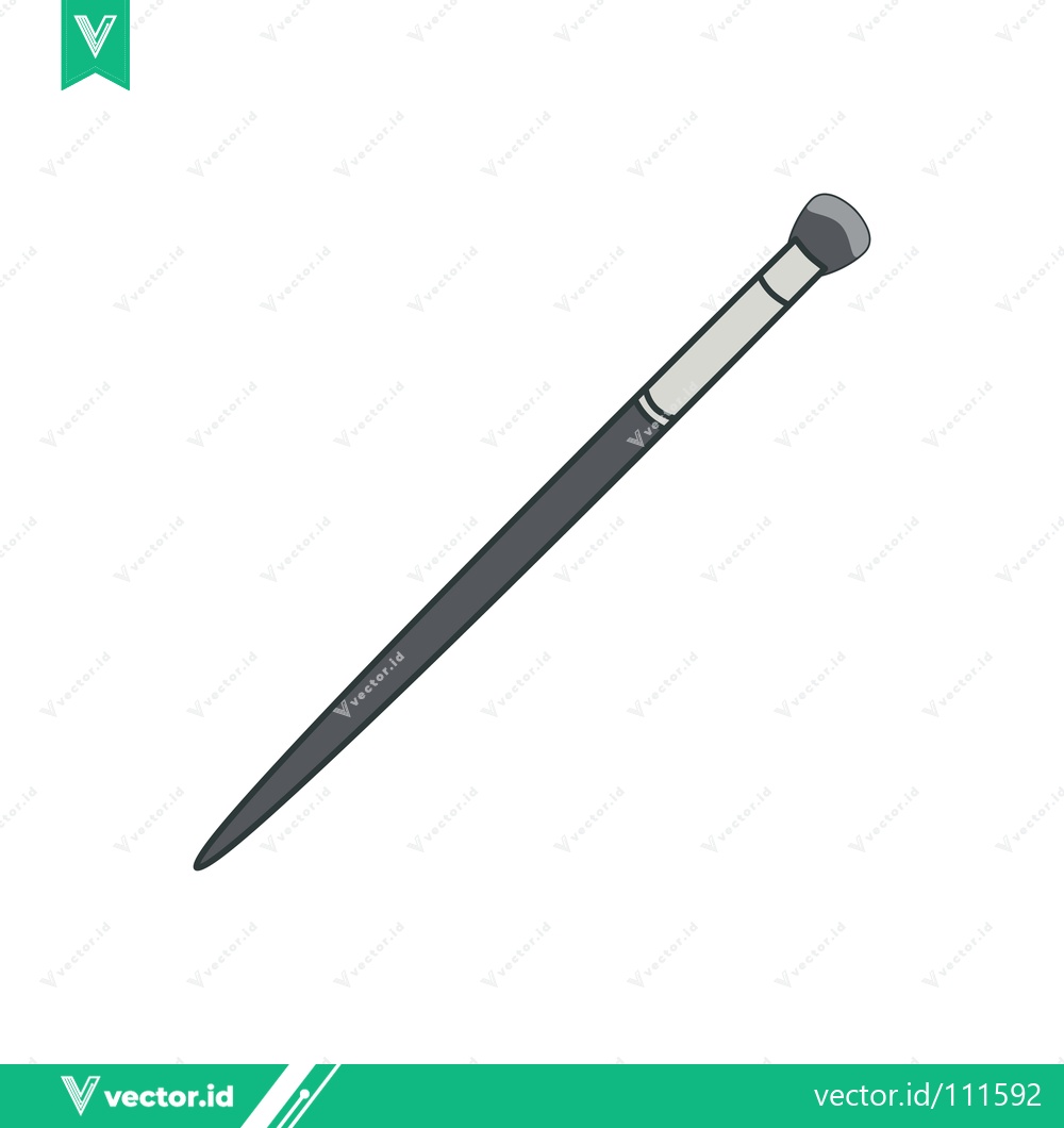 Premium Vector dari Illustration of a Single Makeup Brush for Cosmetics Application