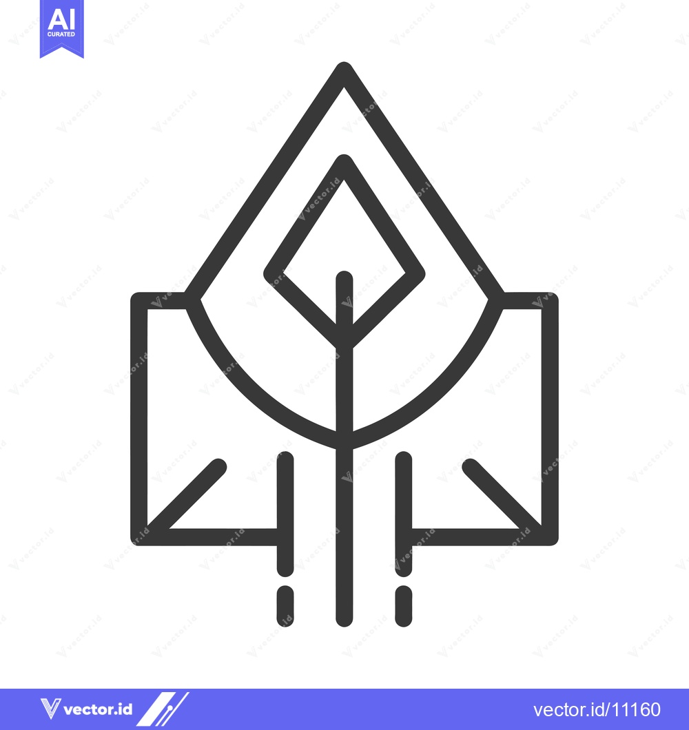 Premium Vector dari Abstract Design of an Envelope with a Line Through It