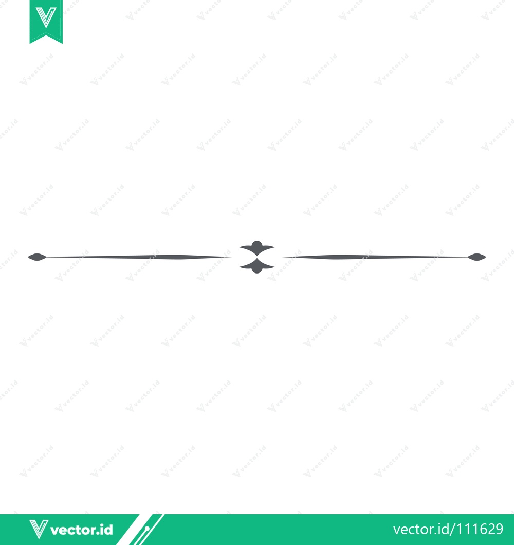 Premium Vector dari Elegant Decorative Flourish Divider Line Element