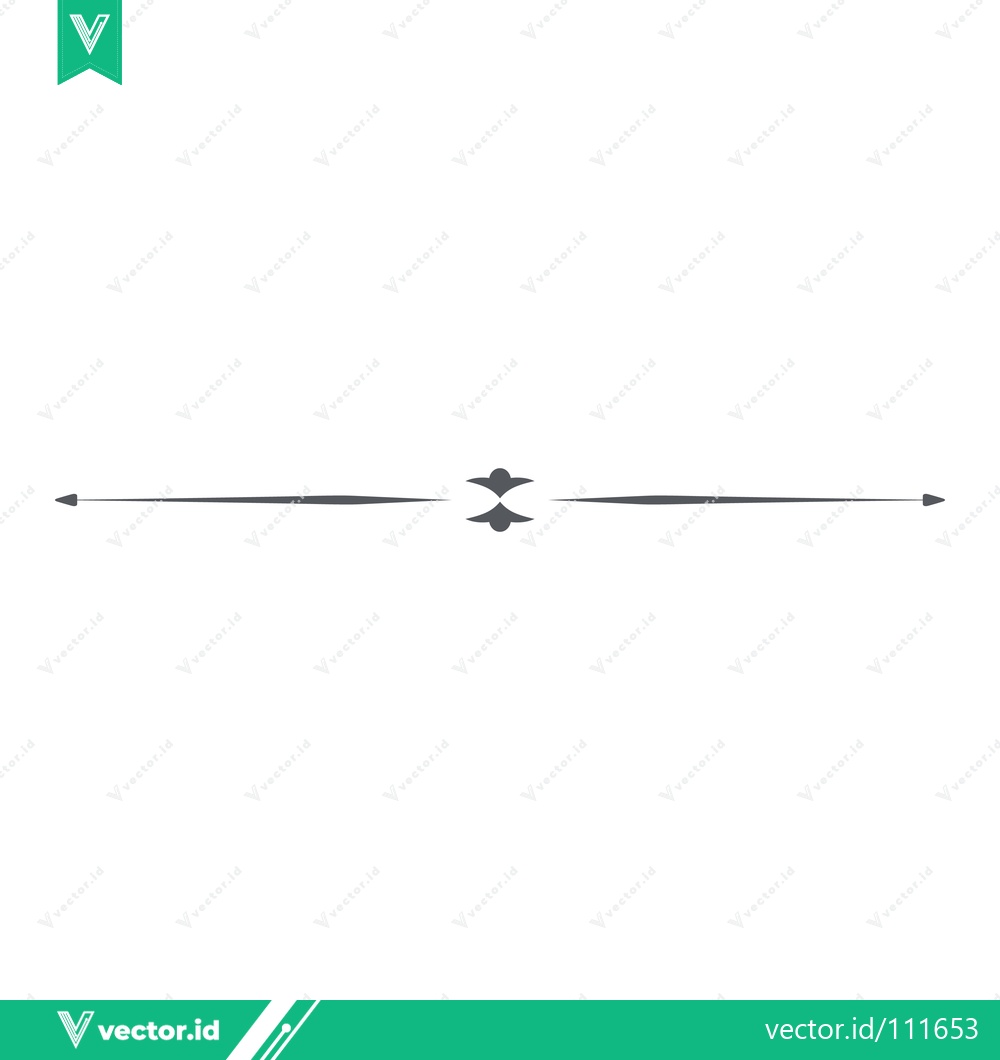 Premium Vector dari Elegant Decorative Line Separator with Arrow Ends