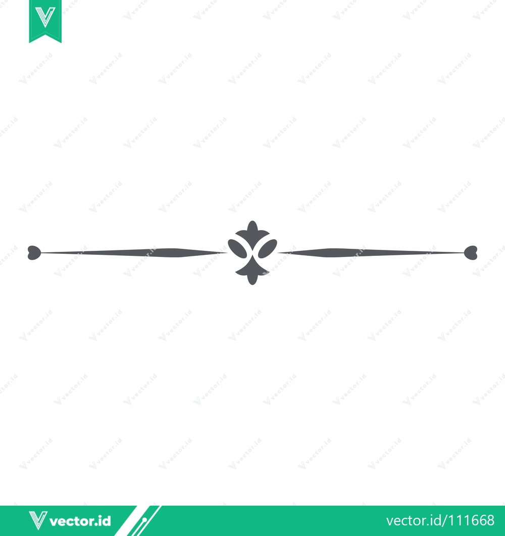Premium Vector of Elegant Fleur-de-lis Divider Line with Ornate Flourish