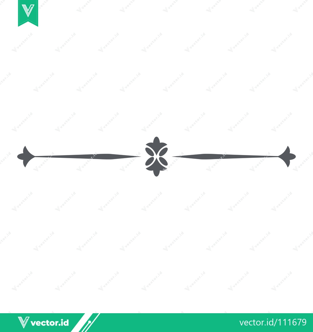 Premium Vector dari Elegant Decorative Line Divider with Fleur-de-lis Ornament