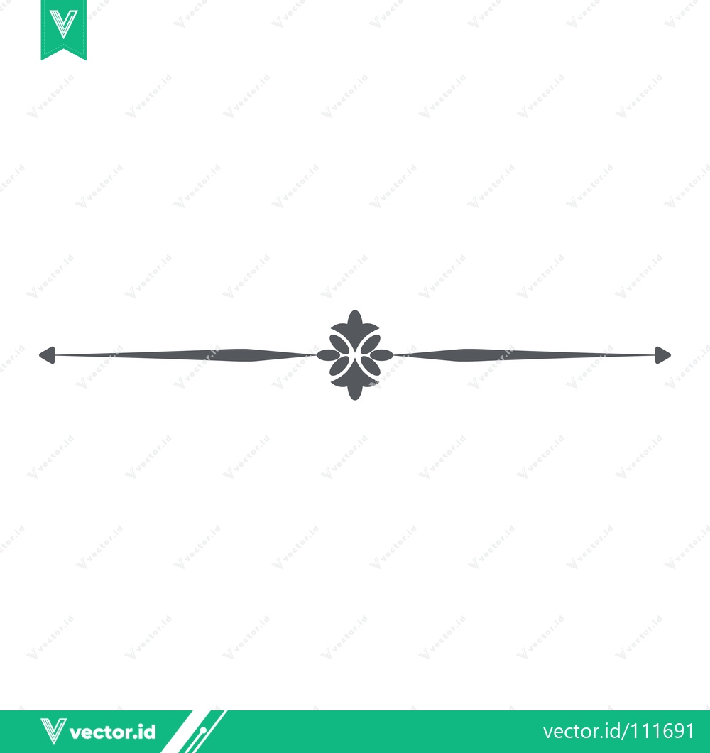 Premium Vector dari Elegant Decorative Flourish Divider Line with Arrows