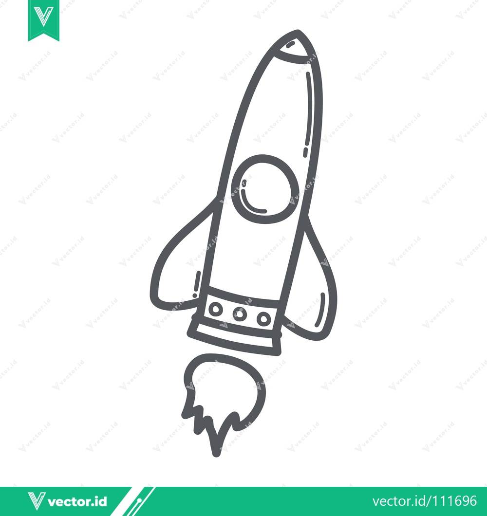 Premium Vector dari Hand Drawn Rocket Ship Illustration