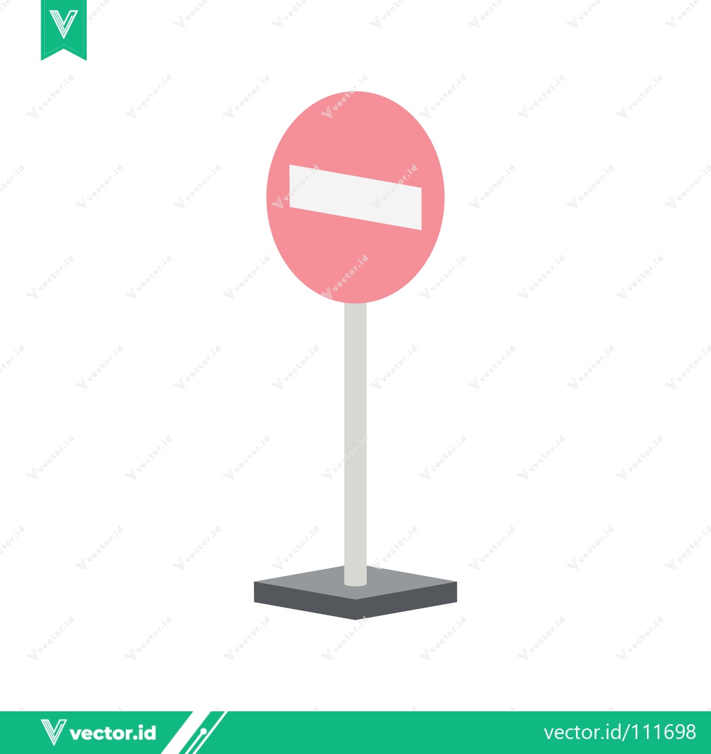 Premium Vector dari No Entry Sign Isolated on White Background