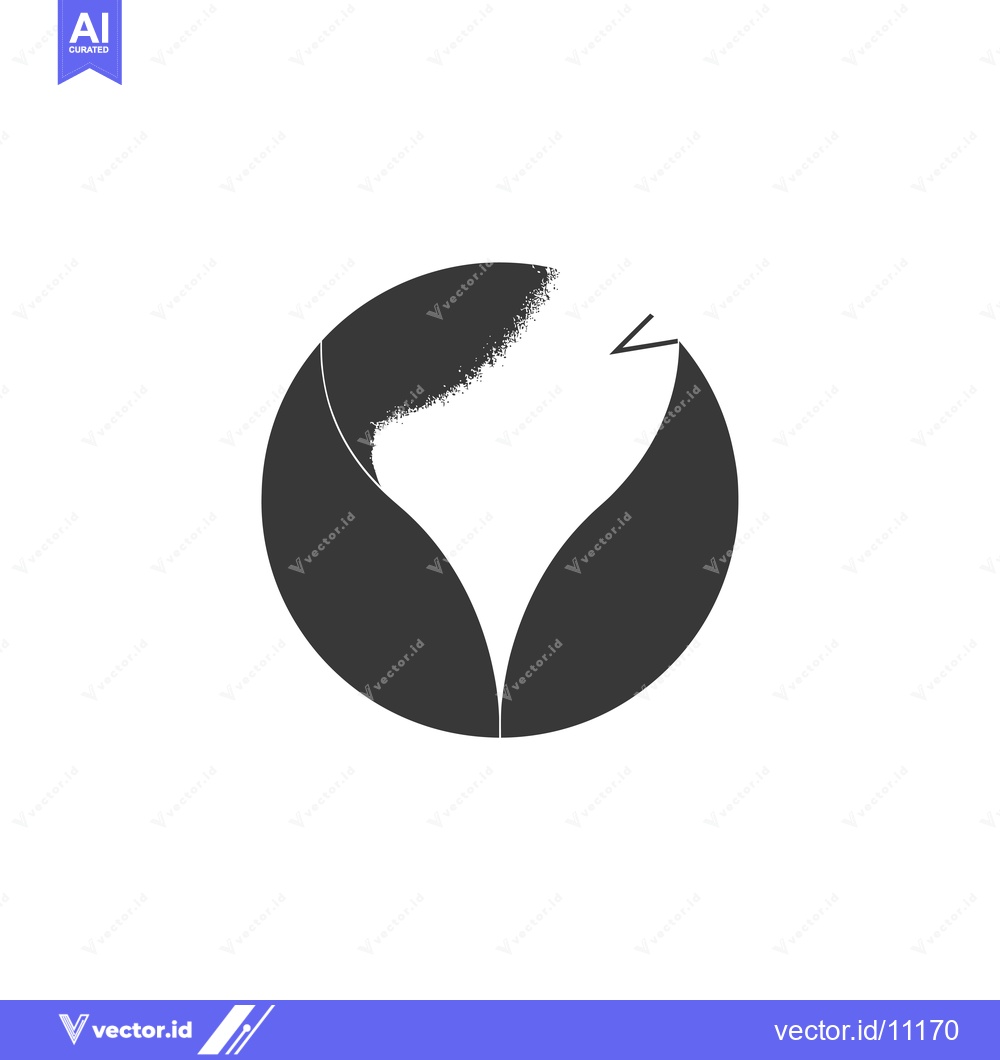 Premium Vector dari Abstract Design of Two Intersecting Curved Shapes
