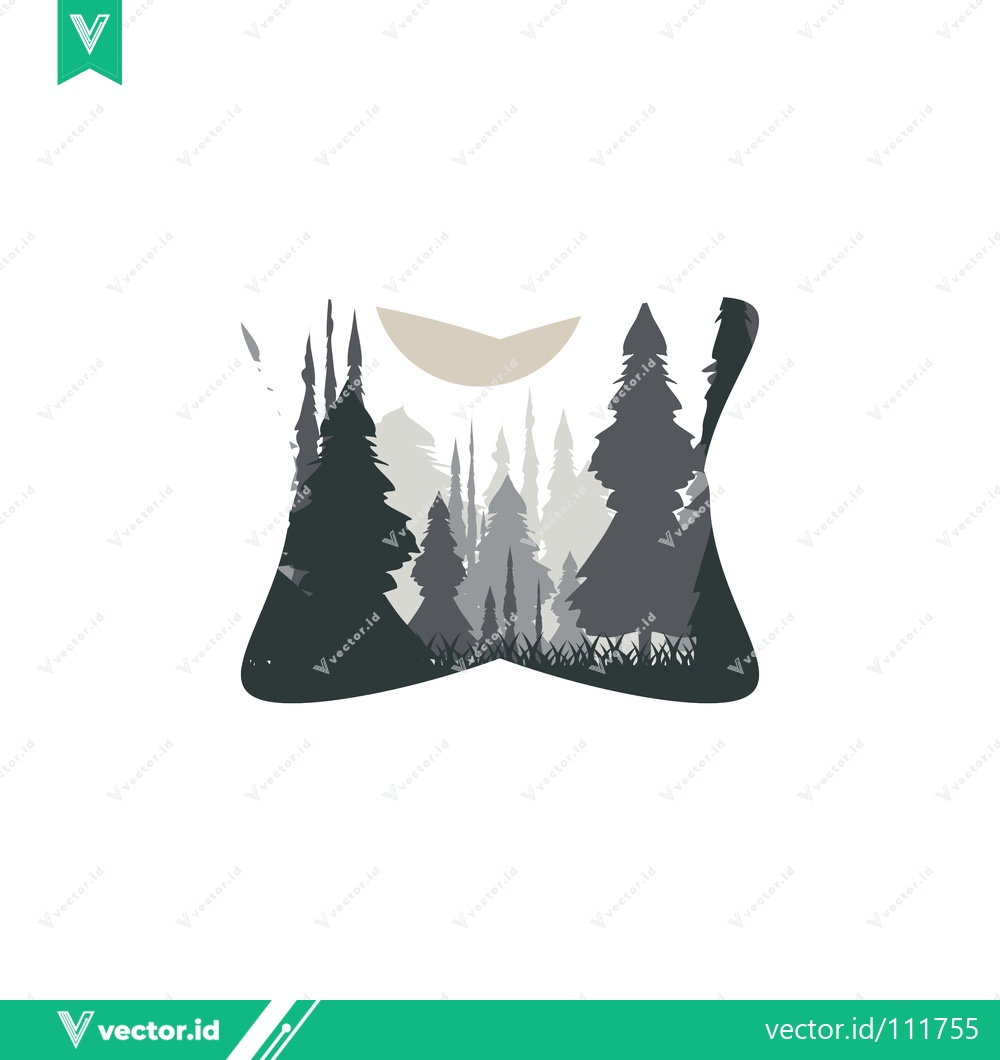 Premium Vector dari Abstract Forest Silhouette Graphic Design