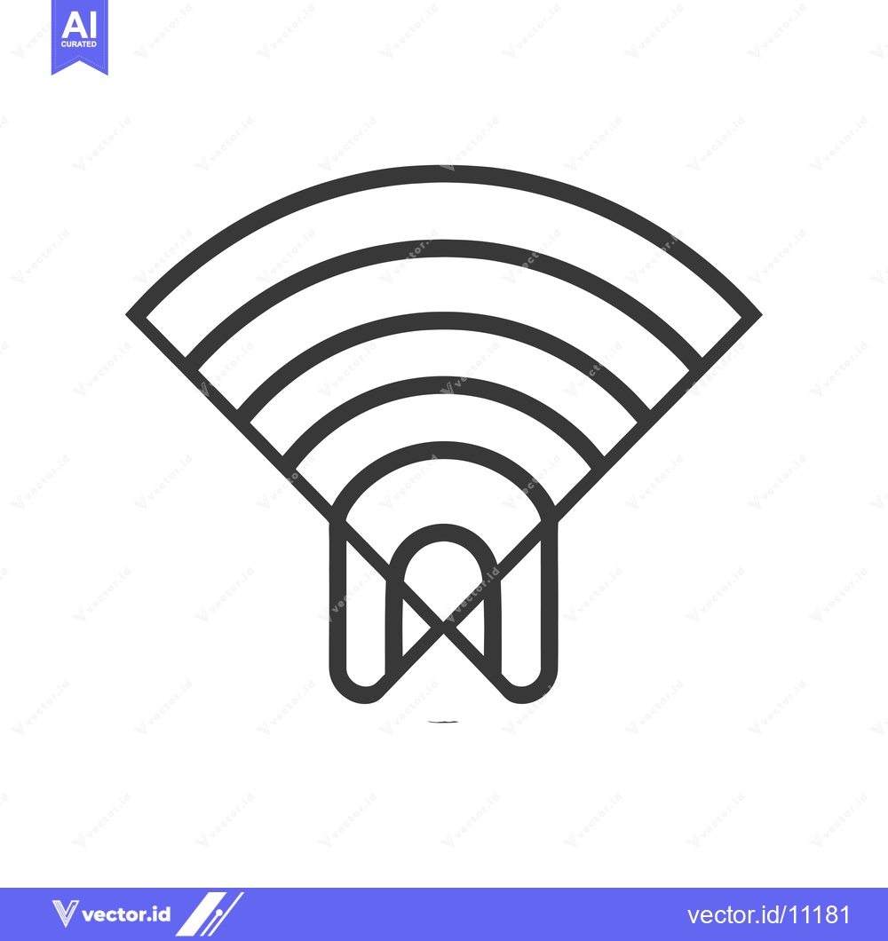 Premium Vector of Abstract Design with Concentric Arcs and a Central X-Shaped Figure