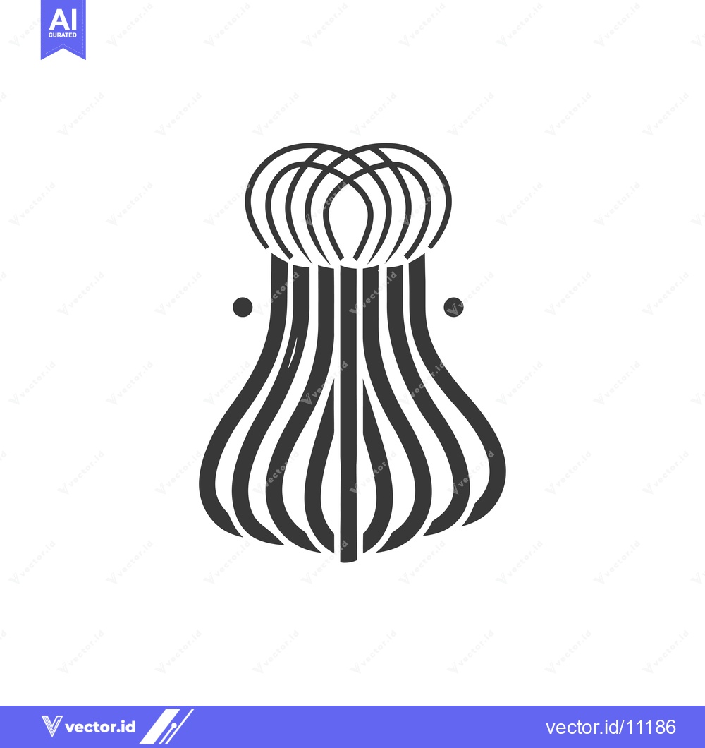 Premium Vector of Abstract Design with Curving Lines Forming a Vase-like Shape