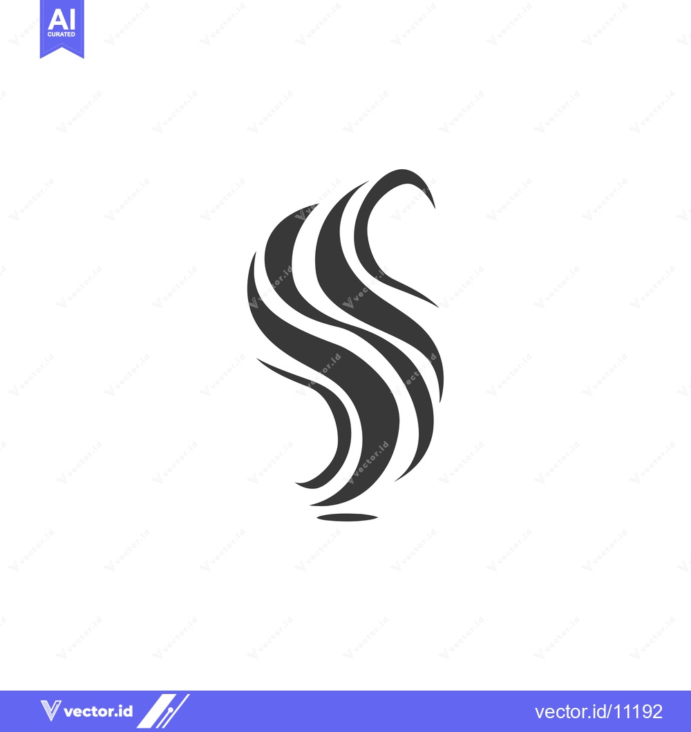 Premium Vector of Abstract design with swirling lines forming an S shape