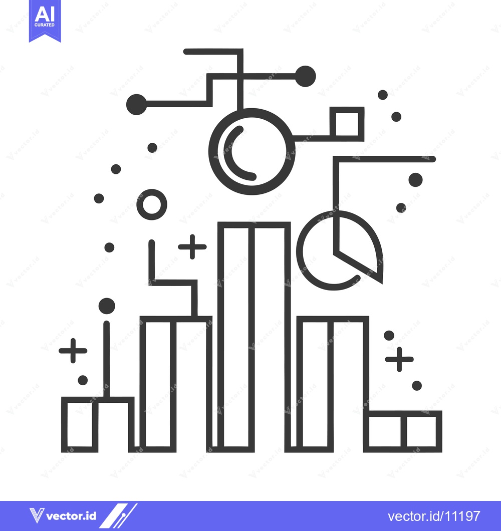 Premium Vector dari Abstract Diagram with Bars, Circles, and Plus Signs