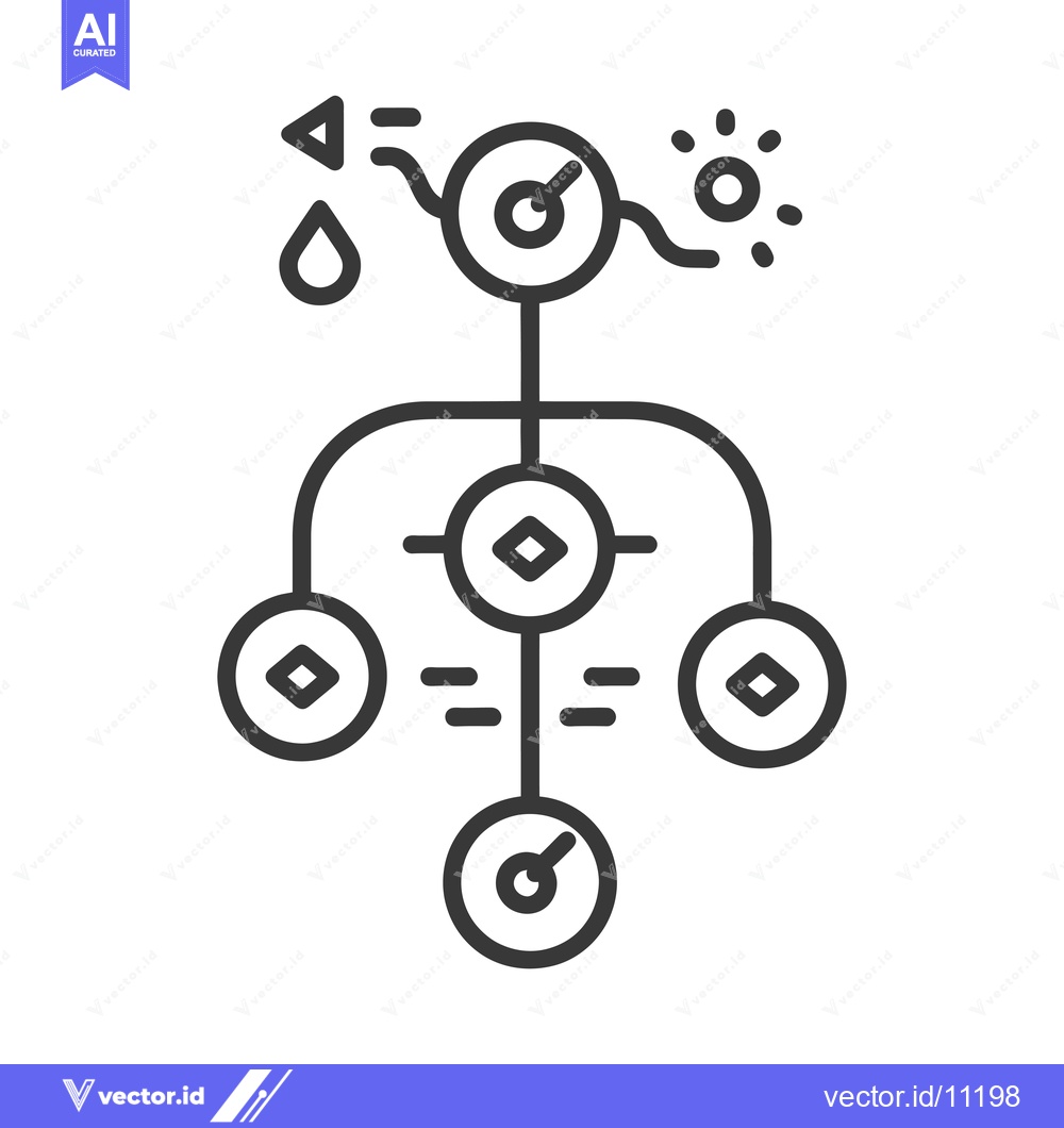 Premium Vector of Abstract diagram with circles, lines, and diamond shapes