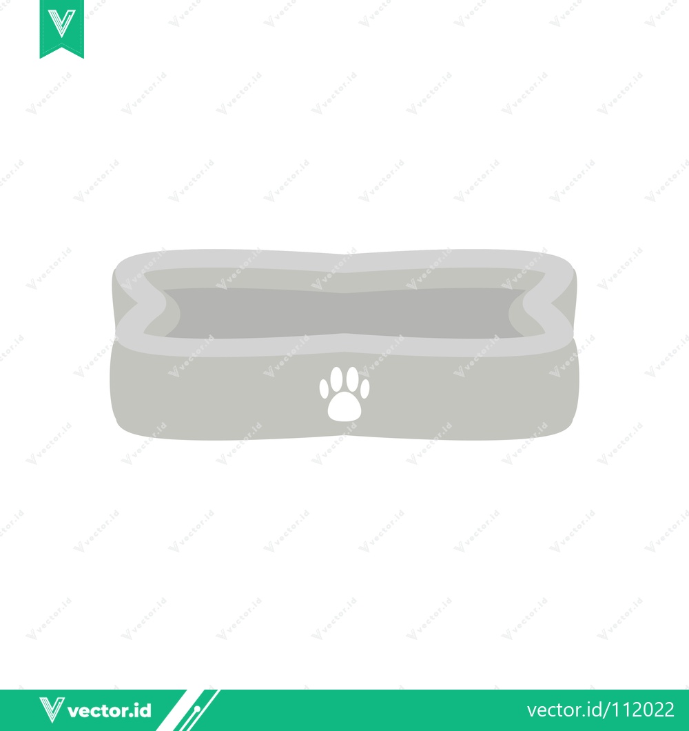 Premium Vector of Simple Gray Pet Litter Box with Paw Print Icon
