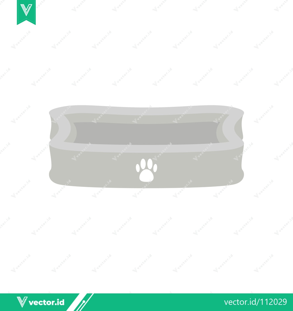 Premium Vector dari Minimalist Pet Food Bowl with Paw Print Icon