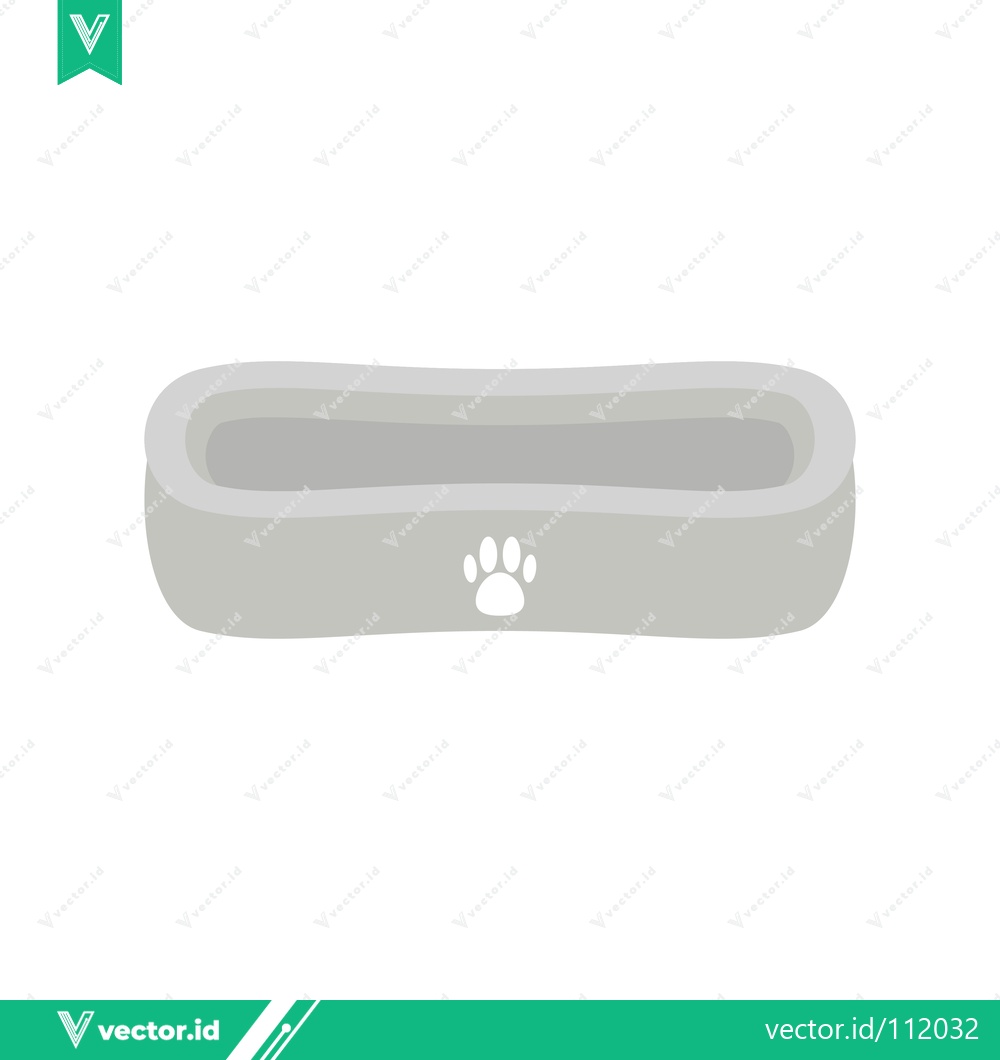 Premium Vector dari Minimalist Pet Food Bowl with Paw Print Icon