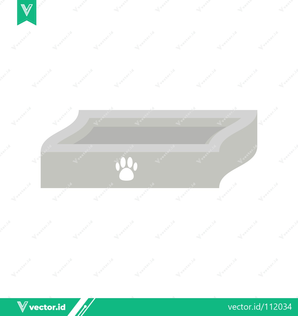 Premium Vector dari Minimalist Pet Food Bowl with Paw Print Icon