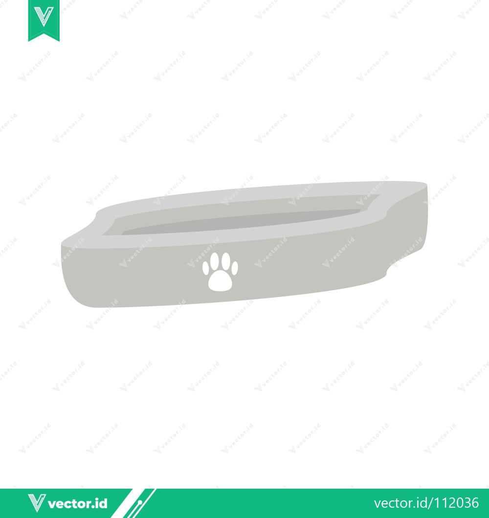 Premium Vector dari Simple Cat Litter Box with Paw Print Icon