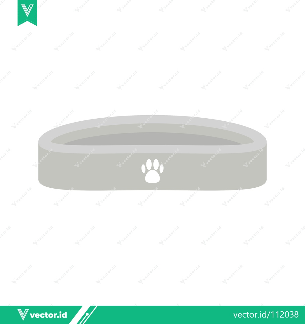 Premium Vector dari Simple Gray Pet Bowl with Paw Print Icon