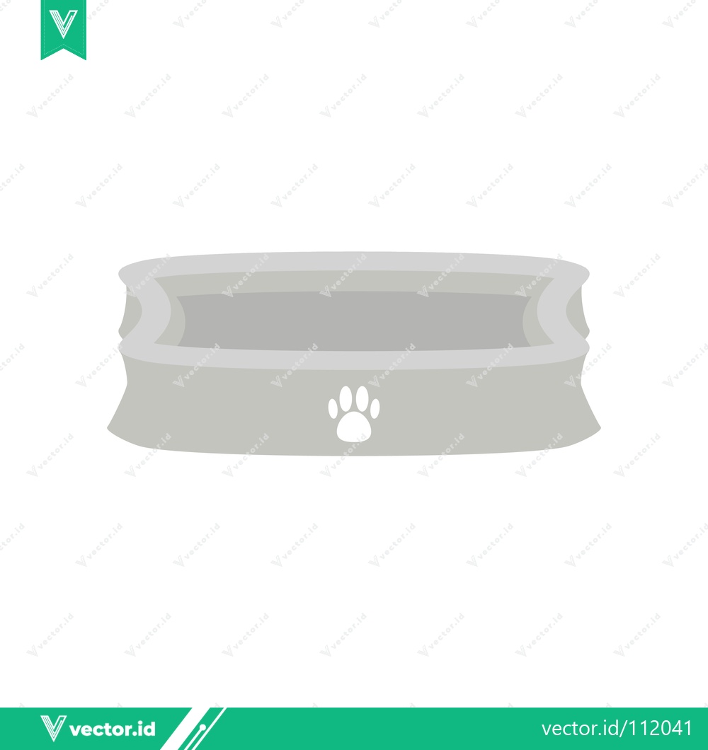 Premium Vector dari Minimalist Pet Food Bowl with Paw Print Icon