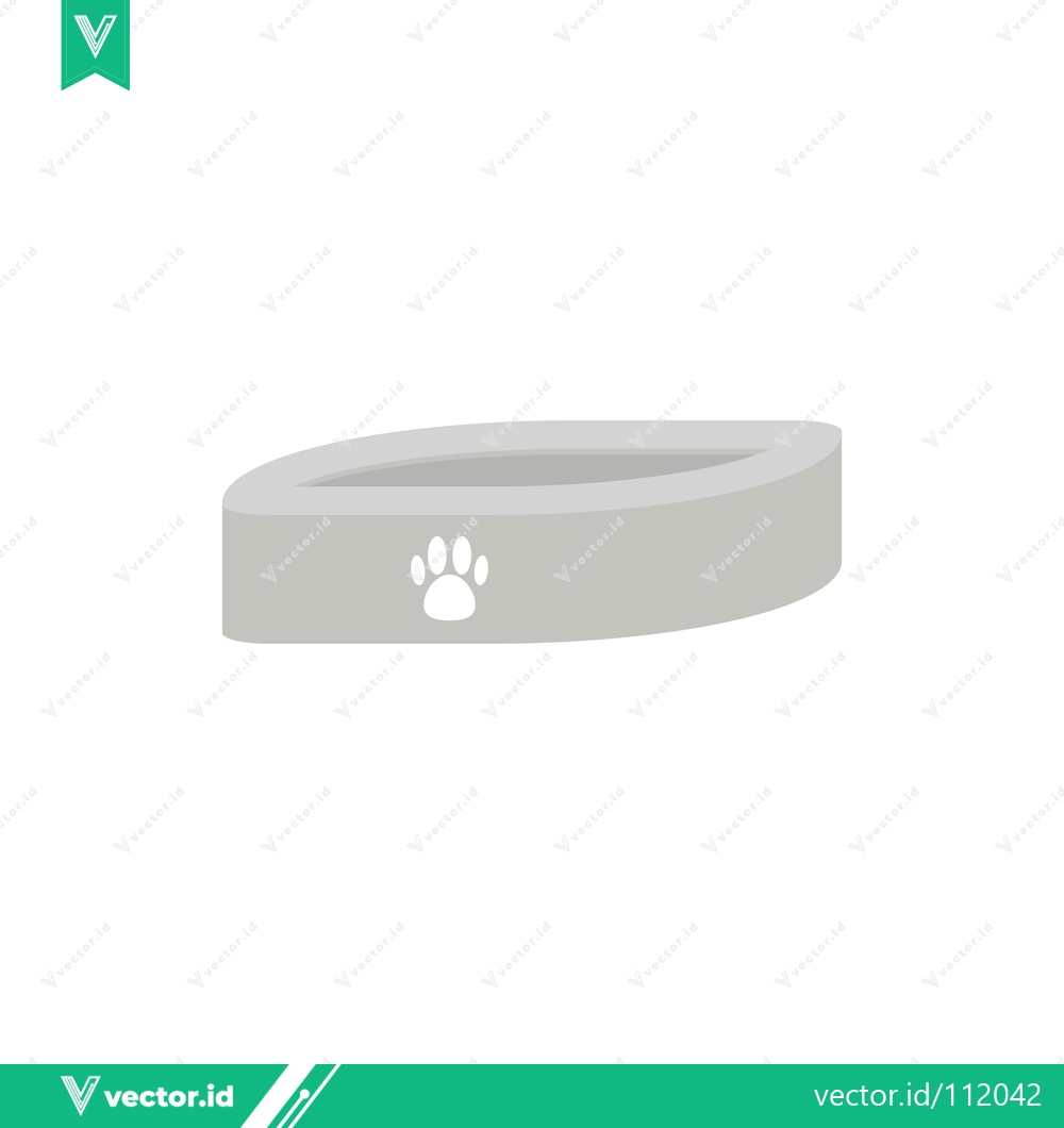 Premium Vector dari Simple illustration of a pet food bowl with a paw print
