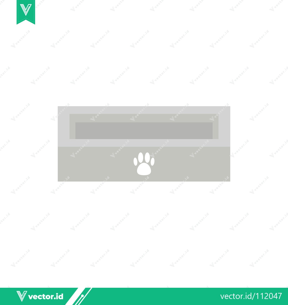 Premium Vector dari Minimalist Paw Print Icon in a Simple Rectangle Frame