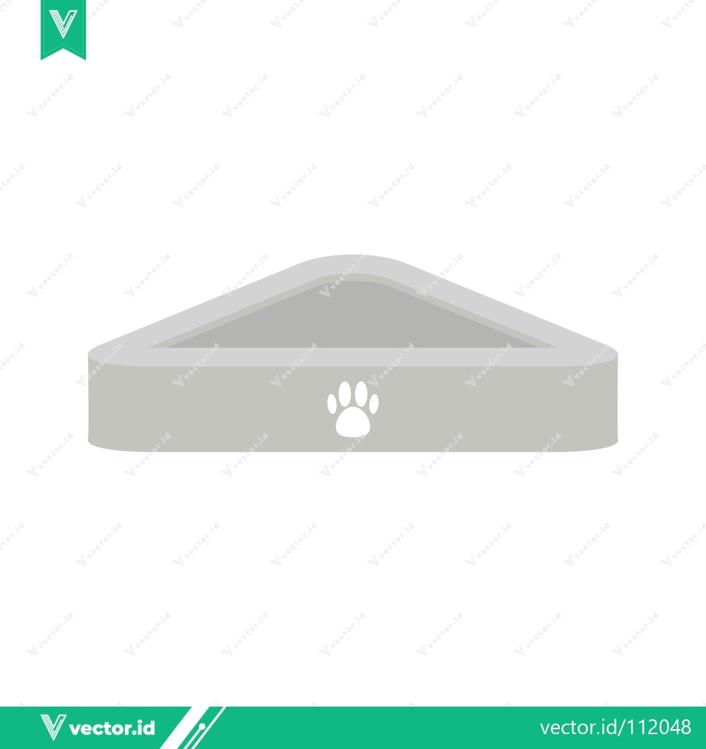 Premium Vector of Corner Pet Food Bowl with Paw Print Icon