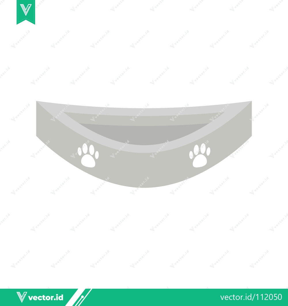 Premium Vector dari Simple Pet Bed with Paw Prints Illustration