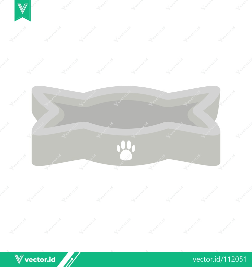 Premium Vector of Empty Pet Food Bowl with Paw Print Icon