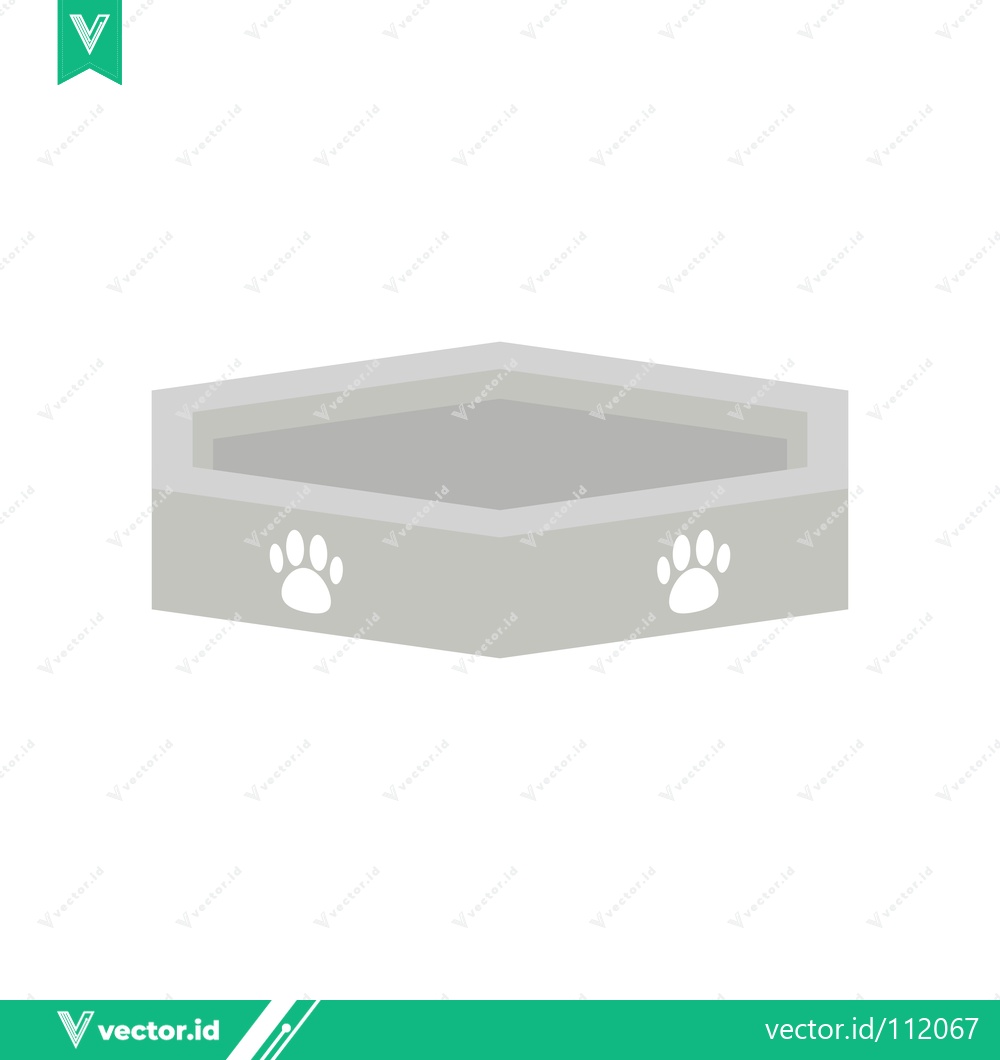 Premium Vector dari Simple Pet Litter Box with Paw Prints