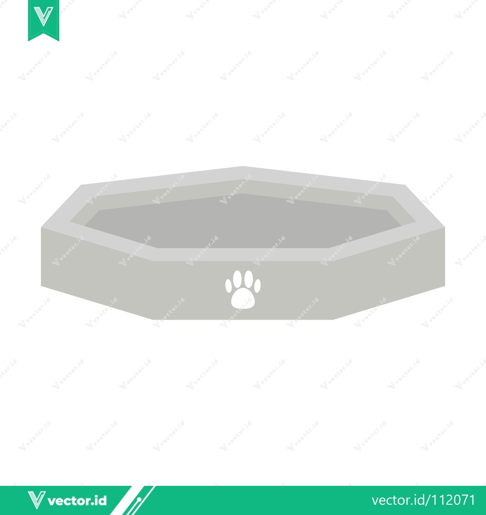 Premium Vector dari Hexagonal Pet Water Bowl with Paw Print Emblem