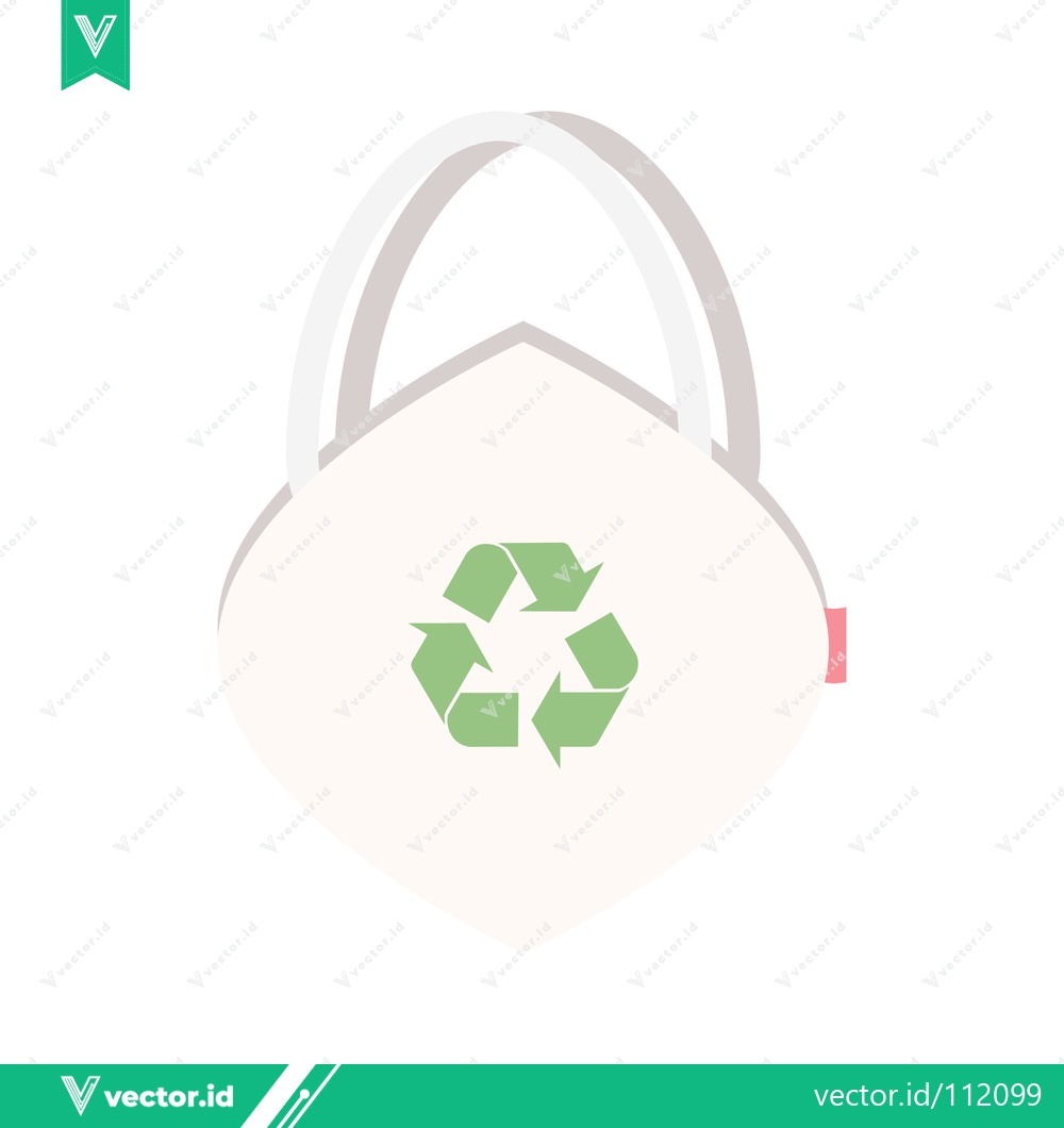 Premium Vector dari Reusable Face Mask with Recycling Symbol