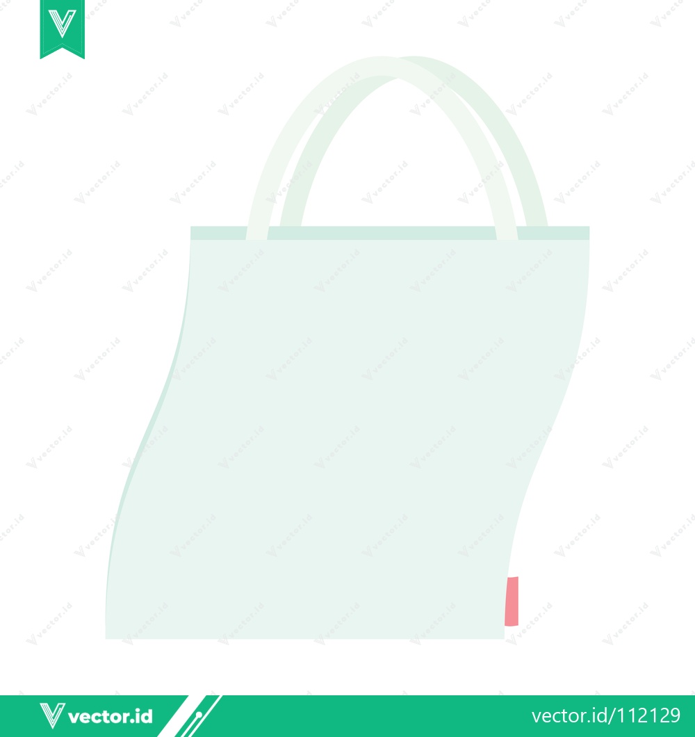 Premium Vector dari Minimalist White Tote Bag with Handles
