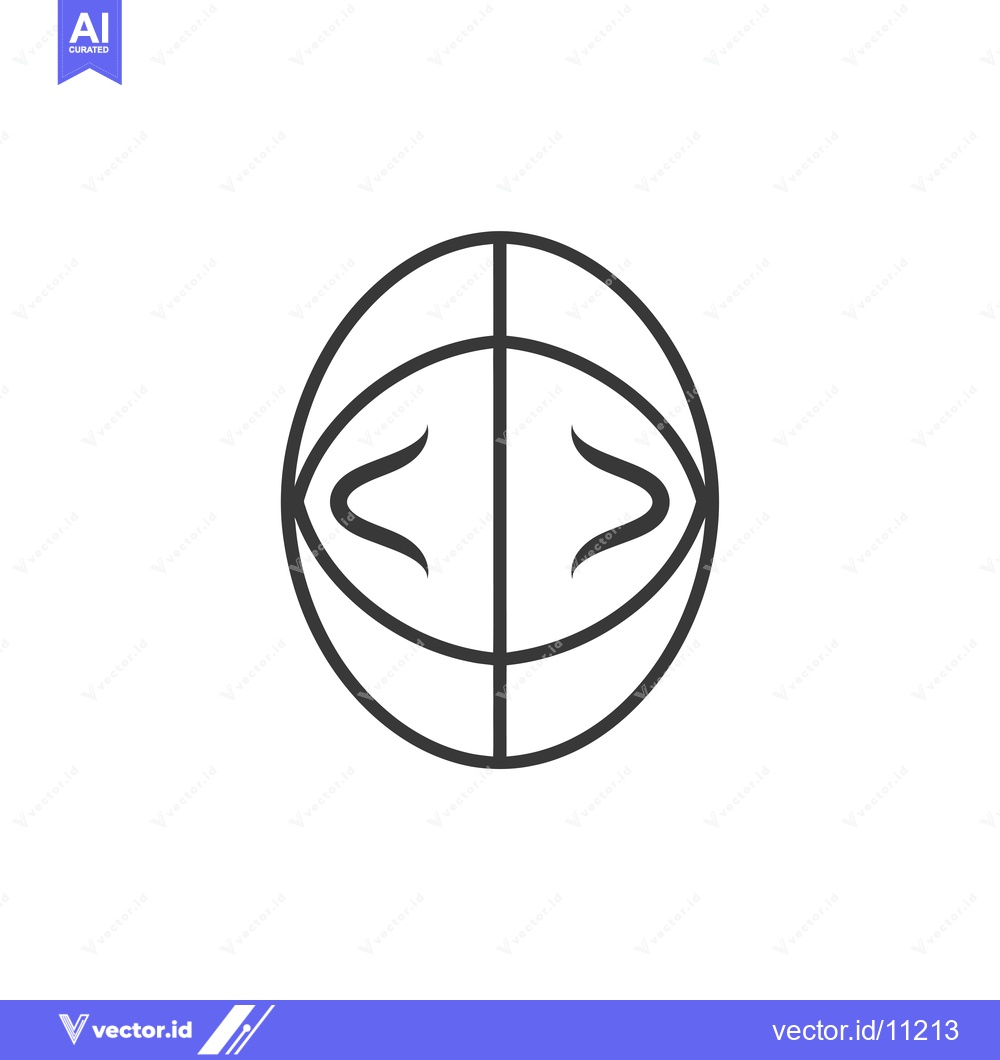 Premium Vector dari Abstract Eye Symbol Inside a Circle with Diagonal Lines
