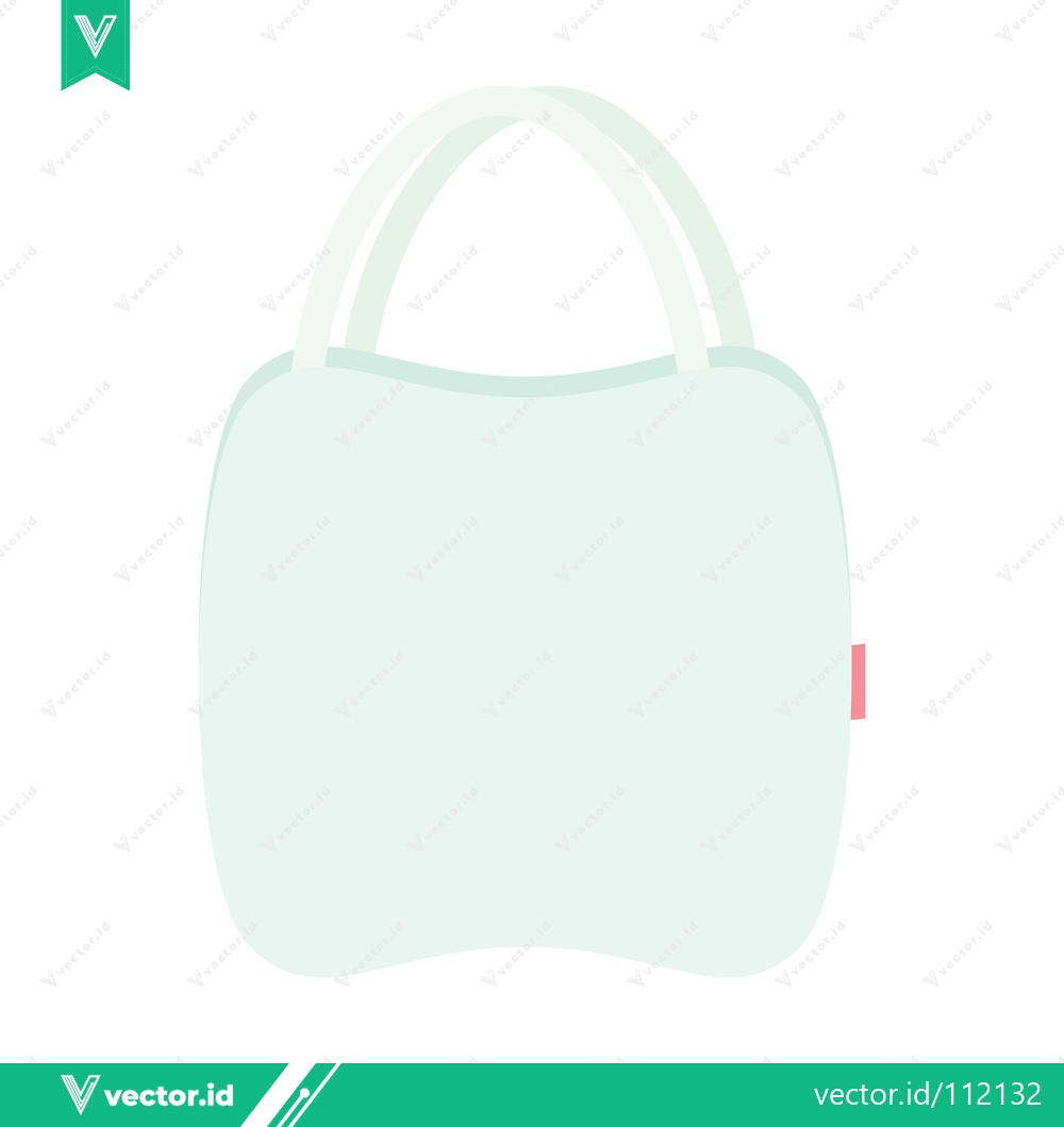Premium Vector of Minimalist Light Blue Tote Bag Illustration