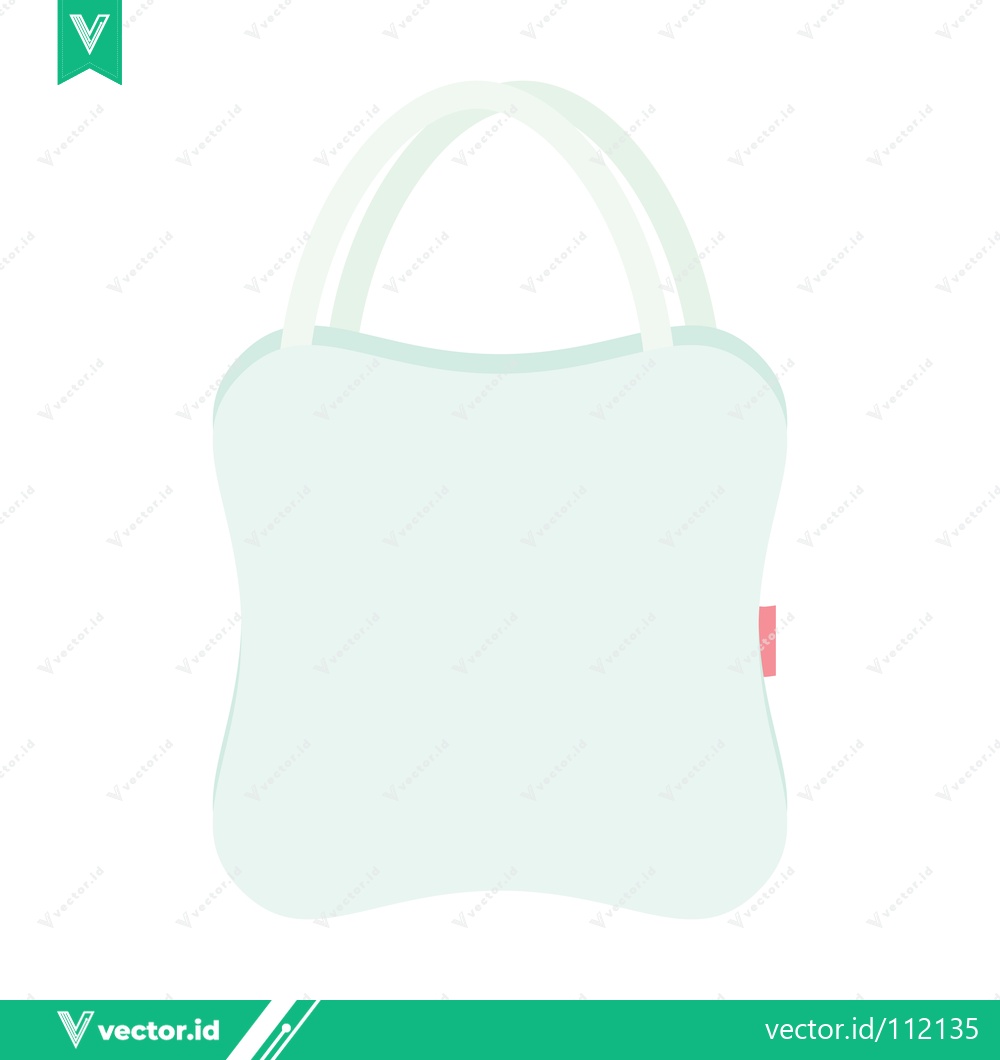 Premium Vector dari Minimalist Light Blue Tote Bag with Handles