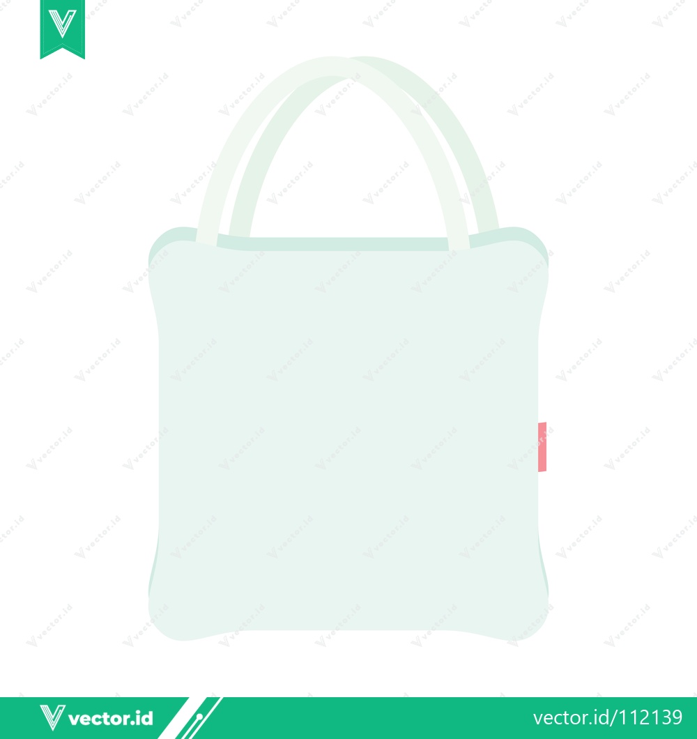 Premium Vector dari Minimalist White Tote Bag with Pink Tag