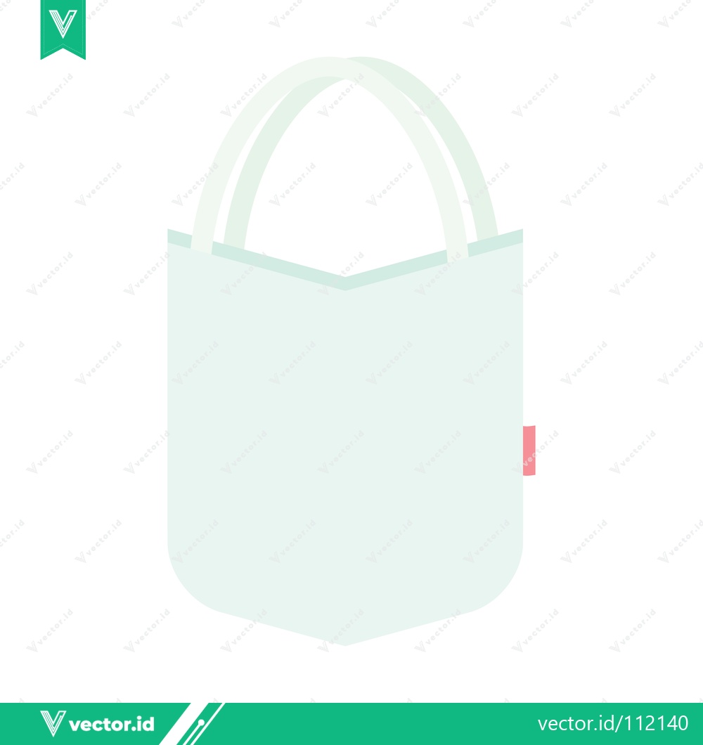 Premium Vector dari Minimalist White Tote Bag with Red Tag