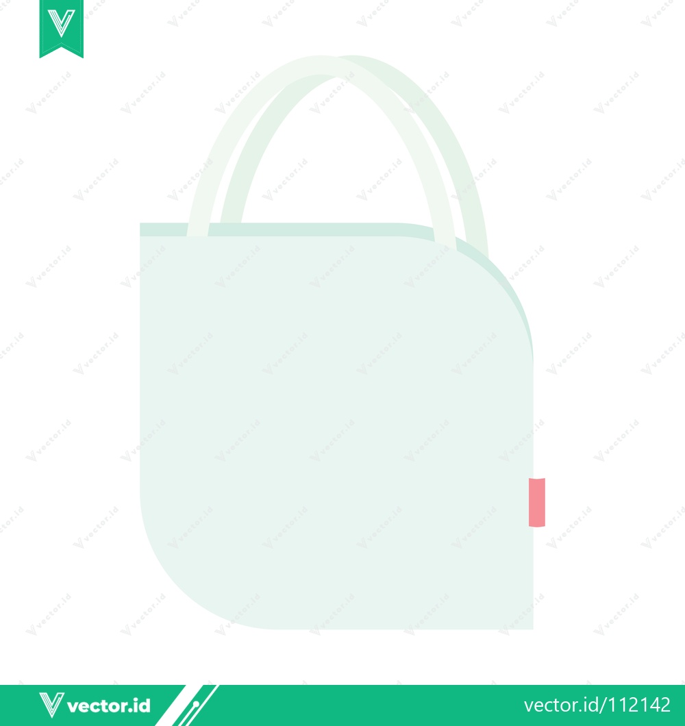 Premium Vector dari Minimalist White Tote Bag with Pink Tag