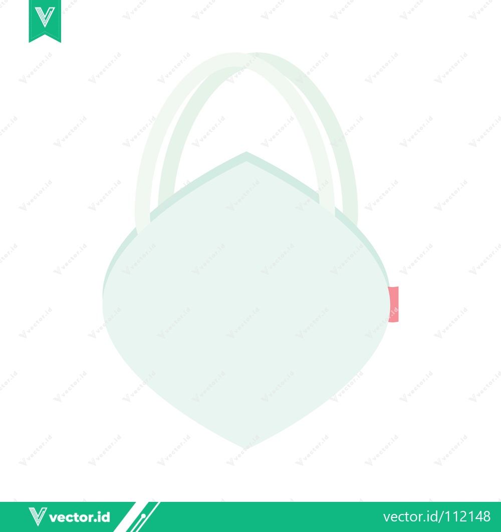 Premium Vector dari Minimalist Light Blue Tote Bag with Pink Tag