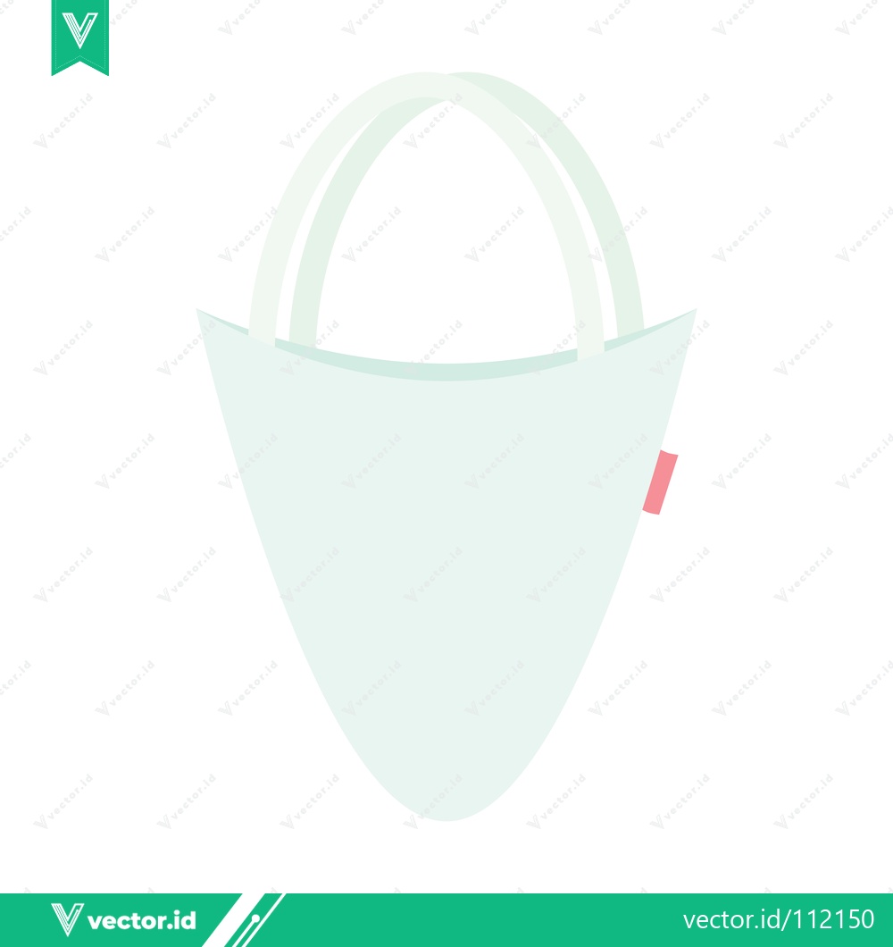 Premium Vector dari Minimalist White Tote Bag with Pink Tag